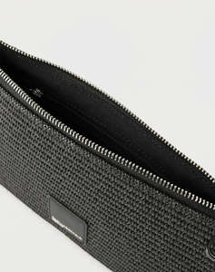 KARL LAGERFELD JEANS KLJ BOX LOGO RAFFIA POUCH