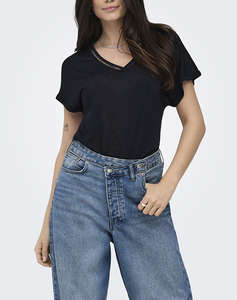 ONLY ONLPENNY S/S BATSLEEVE V-NECK TOP JRS