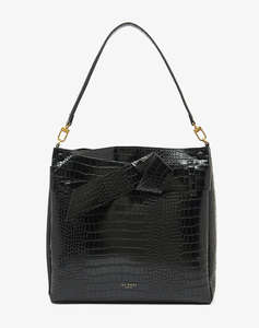 TED BAKER SSOFIA Large Croc Knot Bow Bag