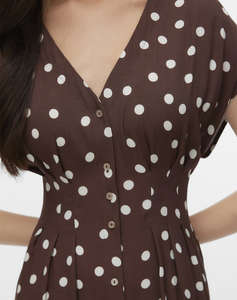 VERO MODA VMELISA SL PLEAT SHIRT 7/8 DRESS WVN