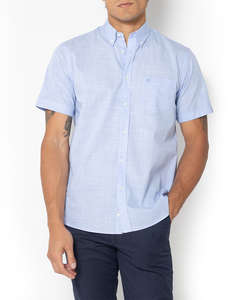 THE BOSTONIANS РИЗА REGULAR FIT Plain SLUB Button-down Regular Fit