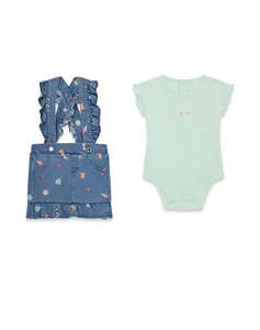 GUESS SET SS BODY+STR DENIM SKIRTALL ДЕТСКИ КОМПЛЕКТ GIRL