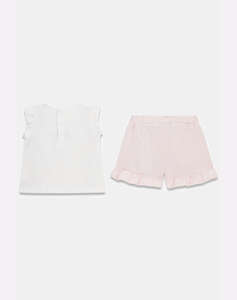 GUESS SET SS T-SHIRT+SEERSUCKER SHOR GIRL CHILDRENS SET