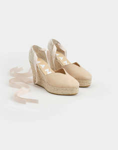 MANEBI M 1.1 WH, HAMPTONS HEART-SHAPED WEDGE ESPADRILLES