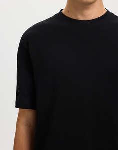 SELECTED SLMSPENCER RIB SS O-NECK TEE NOOS