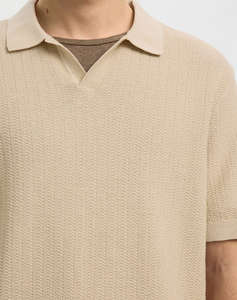 SELECTED SLHMATTIS SS LINEN BLEND STRUC POLO NOOS