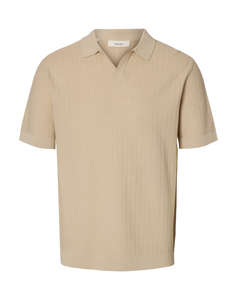 SELECTED SLHMATTIS SS LINEN BLEND STRUC POLO NOOS