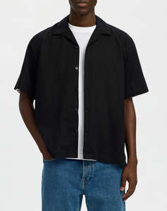 SELECTED SLMRLXCASPER CLAY LINENBLEND SS SHT NOOS
