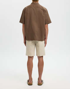 SELECTED SLMRLXCASPER CLAY LINENBLEND SS SHT NOOS