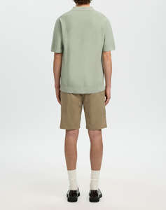 SELECTED SLHMATTIS SS LINEN BLEND STRUC POLO NOOS