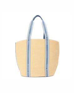 TED BAKER RAFIIA Webbing Detail Raffia Large Tote Bag