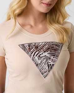 GUESS SS CN ZEBRA TRIANGLE TEE ДАМСКА БЛУЗА