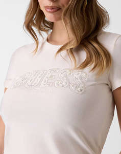GUESS CN SS LOGO LACE TEE ДАМСКА БЛУЗА