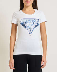 GUESS SS CN FEATHER TRIANGLE TEE ДАМСКА БЛУЗА