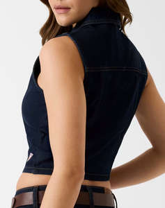 GUESS JEANS GJ CROPPED TOP WOMENS SHIRT