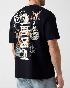 GUESS CN SS JAPAN SIGNS OVERSIZE TEEMENS BLOUSE