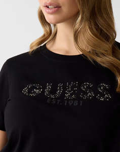 GUESS SS CN GUESS STUDS SCRIPT TEE ДАМСКА БЛУЗА