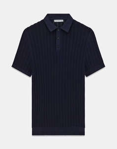 GUESS LONNY POLO SS HARRINGBONE STITMENS BLOUSE