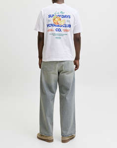 JACK&JONES JORRIVIERA VINTAGE POSTER BACK TEE SS CN