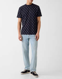 GUESS CN SS JACQUARD 4G KNIT TOP MENS T-SHIRT