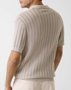 GUESS LONNY POLO SS HARRINGBONE STITMENS BLOUSE