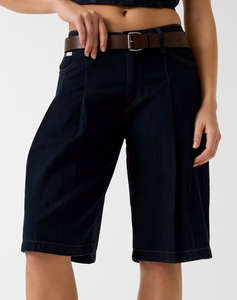 GUESS JEANS GJ CLASSIC PLEATED BERMUDA WOMENS SHORTS