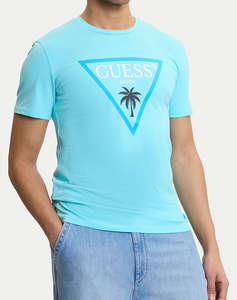 GUESS SS CN NEW TRIANGLE PALM TEEMENS BLOUSE