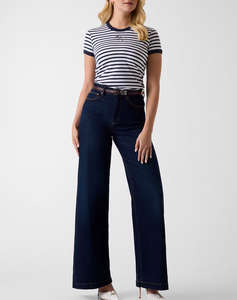 GUESS SS CN STRIPED MINI 4G LOGO TEE ДАМСКА БЛУЗА