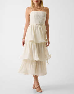 GUESS SL ALESSIA TIERED DRESS WOMENS DRESS