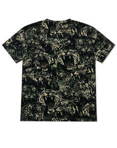 PLEIN SPORT PS26MTS10 ALLOVER TIGER SHORT SLEEVE BLOUSEPLEIN SPORT