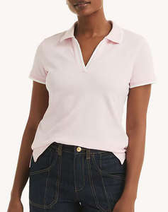 NAUTICA BLOUSE POLO ΚΜ S/S TIPPED SPLIT NECK OCEAN POLO