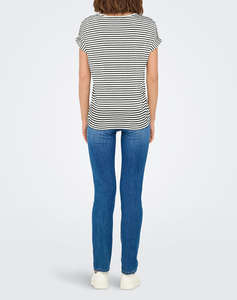 ONLY ONLMOSTER STRIPE S/S O-NECK TOP JRS NOOS