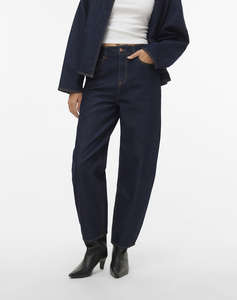 AWARE BY VERO MODA AWEVELINE HR BARREL ANK DNM JEANS SI333