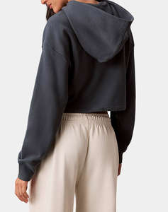 CALVIN KLEIN JEANS LS MONOLOGO TERRY CROPPED TIE HZ