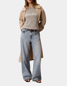 CALVIN KLEIN JEANS CONTRAST LOGO LS SWEATER