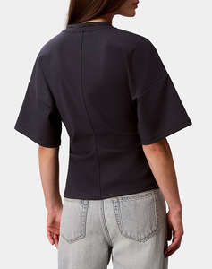 CALVIN KLEIN JEANS SS LOGO NECK DETAIL INTERLOCK TO