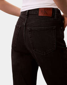 CALVIN KLEIN JEANS HIGH RISE STRAIGHT MIDNIGHT BLAC