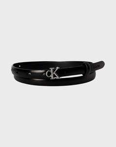 CALVIN KLEIN JEANS ROUND CK BUCKLE 15MM BELT SMOOTH