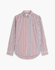 TOMMY HILFIGER FLEX POPLIN SEASONAL STRIPE SHT