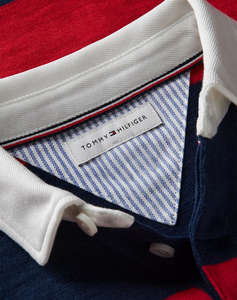 TOMMY HILFIGER SLUB RUGBY STRIPE POLO LS