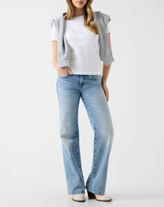 GUESS NEW SS CN BASIC TRIANGLE TEE ДАМСКА БЛУЗА