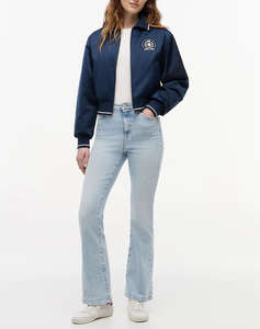 TOMMY JEANS TJW COLLAR SATIN VARSITY JACKET