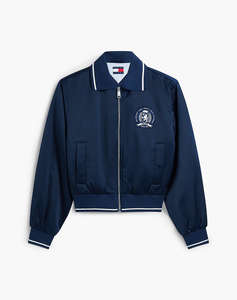 TOMMY JEANS TJW COLLAR SATIN VARSITY JACKET