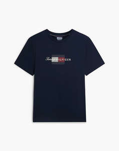 TOMMY HILFIGER SCRIPT FLAG REGULAR TEE