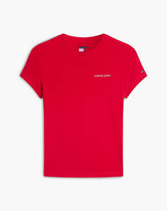 TOMMY JEANS TJW SLIM ESS LOGO 1 SS TEE EXT