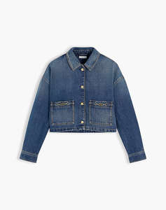TOMMY HILFIGER CROPPED JACKET CAM MID