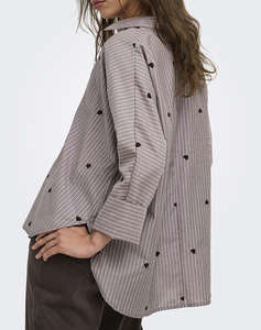 ONLY ONLNEW LINA GRACE STR EMB SHIRT NOOS WVN