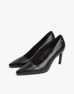 TOMMY HILFIGER SQUARED TOE HIGH HEEL LTH PUMP
