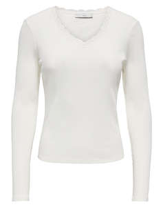 ONLY ONLSARA SHARAI L/S V-NECK TOP JRS NOOS