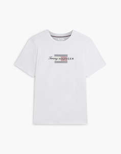 TOMMY HILFIGER SCRIPT FLAG REGULAR TEE